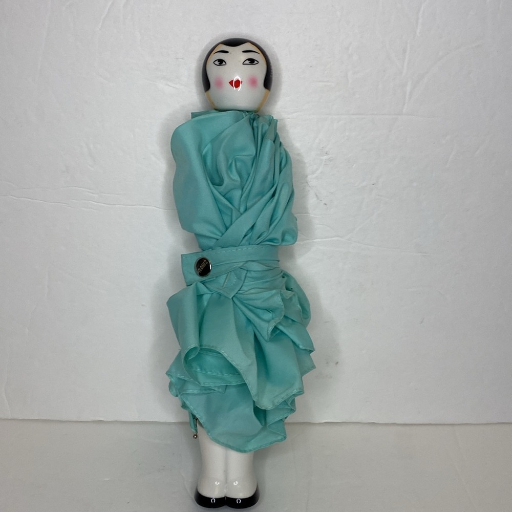 Pylones of Paris Porcelain Geisha Doll Head and Feet Handle Umbrella